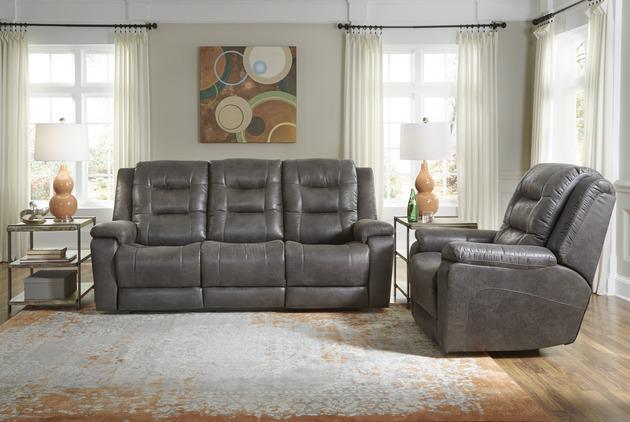 Palliser Furniture Leighton Leather Wallhugger Power Recliner w/ Headrest & Lumbar