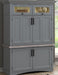 Parker House Americana Modern Workstation with LED Light in Dove