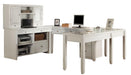 Parker House Boca 7-Piece U-Shaped Modular Office in Cottage White