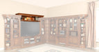 Parker House Huntington Exp. Bridge, Shelf and Backpanel in Vintage Pecan