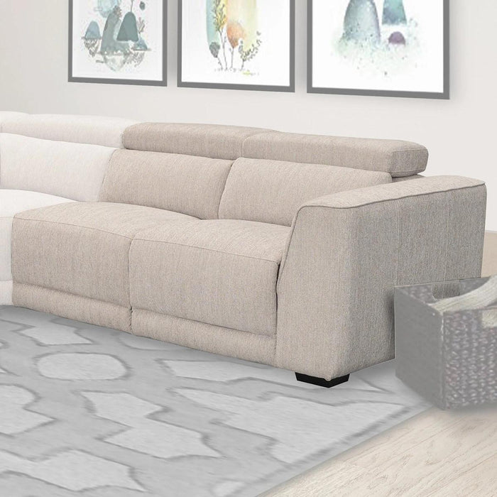 Parker House Noho Power Right Arm Facing Loveseat in Bisque