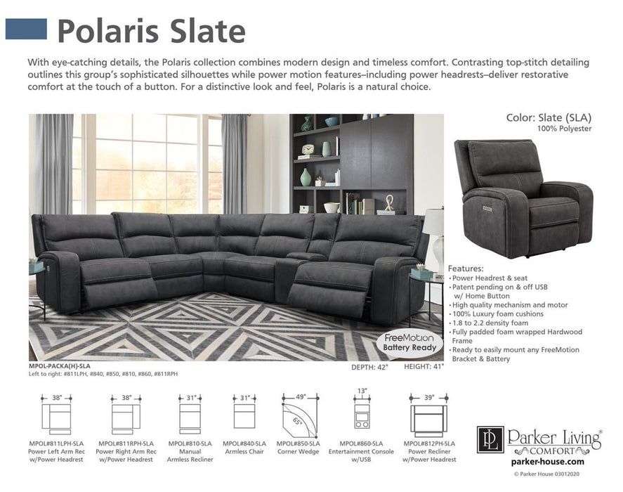 Parker House Polaris Armless Chair