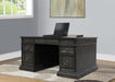 Parker House Washington Heights Double Pedestal Executive Desk in Washed Charcoal-3