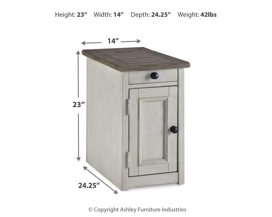 Bolanburg Chairside End Table with USB Ports & Outlets - MI Hometown Furnishings (MI)*
