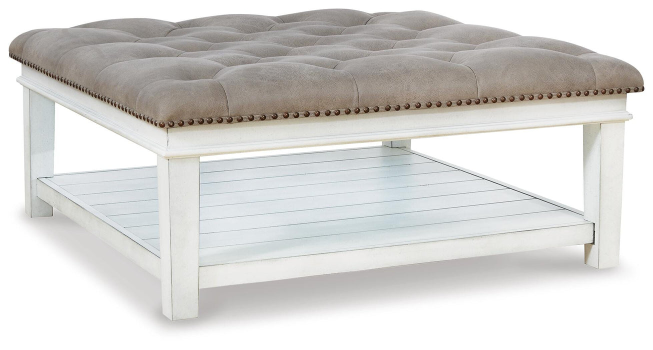 Kanwyn Upholstered Ottoman Coffee Table - MI Hometown Furnishings (MI)*