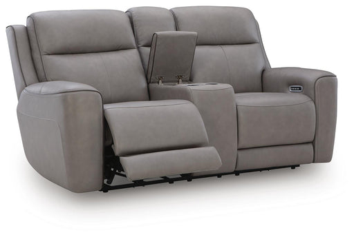 5Z-Comfort Power Reclining Loveseat with Console - MI Hometown Furnishings (MI)*