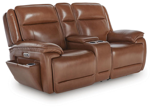 Healy Pier Power Reclining Loveseat with Console - MI Hometown Furnishings (MI)*