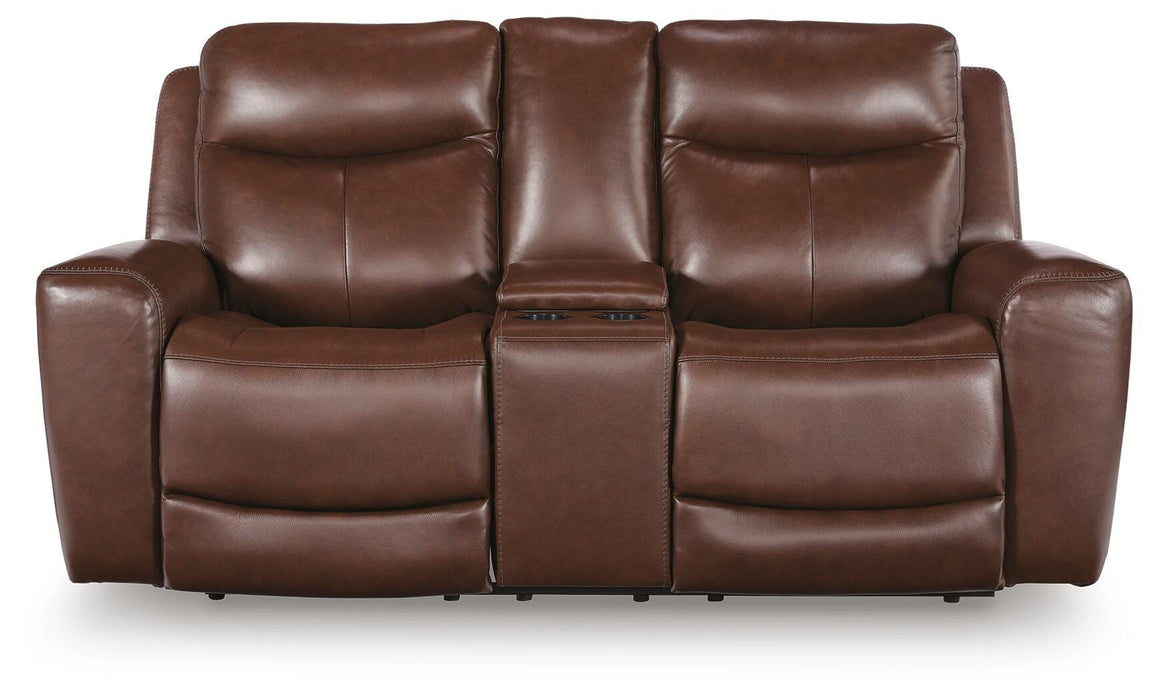 Next Move Power Reclining Loveseat with Console - MI Hometown Furnishings (MI)*