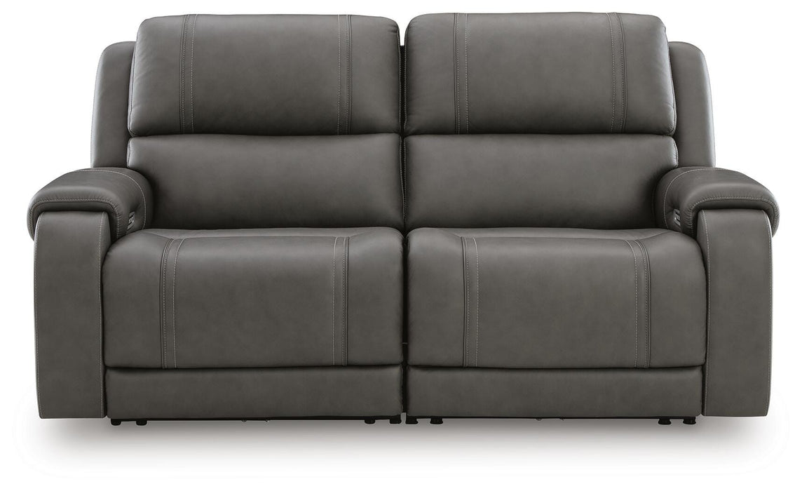 5Z - Pittson Power Reclining Sectional Loveseat - MI Hometown Furnishings (MI)*