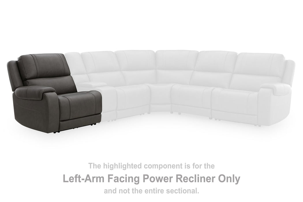 5Z - Pittson Power Reclining Sectional - MI Hometown Furnishings (MI)*