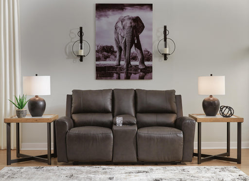 Boxmere Power Reclining Loveseat with Console - MI Hometown Furnishings (MI)*