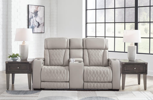 Boyington Power Reclining Loveseat with Console - MI Hometown Furnishings (MI)*