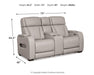 Boyington Power Reclining Loveseat with Console - MI Hometown Furnishings (MI)*
