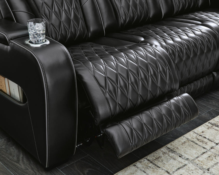 Boyington Power Reclining Loveseat with Console - MI Hometown Furnishings (MI)*