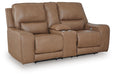 DeepWakes Power Reclining Loveseat with Console - MI Hometown Furnishings (MI)*