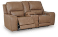 DeepWakes Power Reclining Loveseat with Console - MI Hometown Furnishings (MI)*