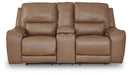 DeepWakes Power Reclining Loveseat with Console - MI Hometown Furnishings (MI)*
