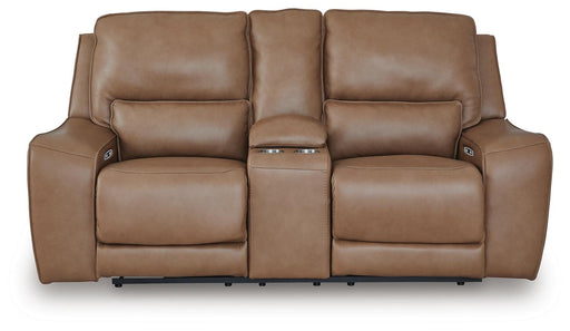 DeepWakes Power Reclining Loveseat with Console - MI Hometown Furnishings (MI)*