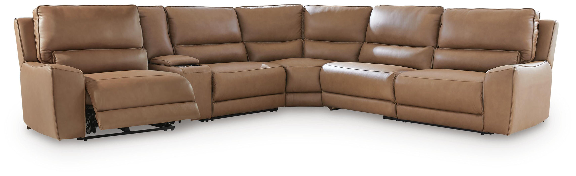 DeepWakes Reclining Sectional with Storage Console - MI Hometown Furnishings (MI)*