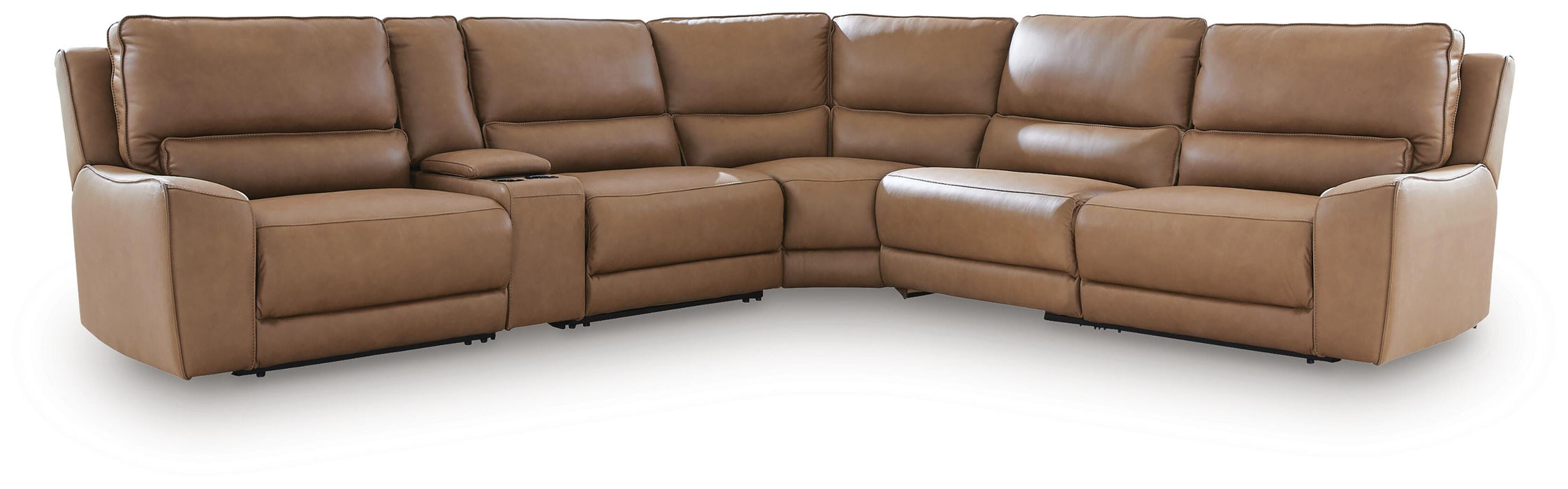 DeepWakes Reclining Sectional with Storage Console - MI Hometown Furnishings (MI)*