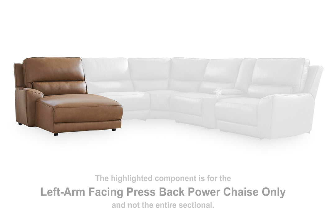 DeepWakes Power Reclining Sectional with Chaise - MI Hometown Furnishings (MI)*