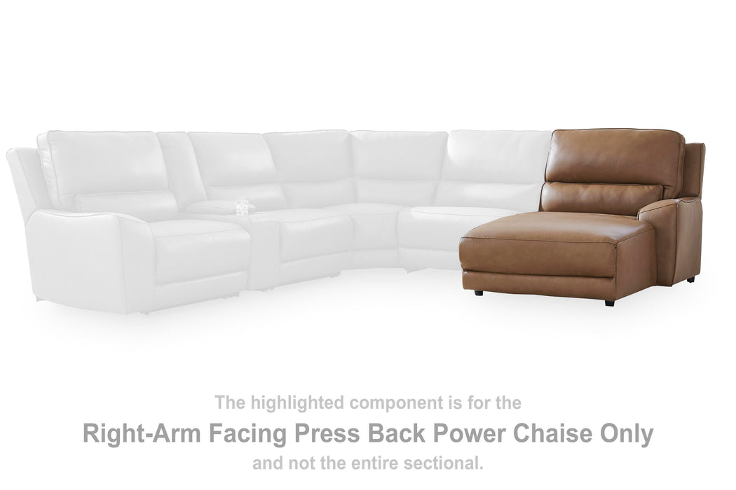 DeepWakes Power Reclining Sectional with Chaise - MI Hometown Furnishings (MI)*