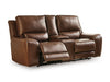 DeepWakes Power Reclining Loveseat with Console - MI Hometown Furnishings (MI)*