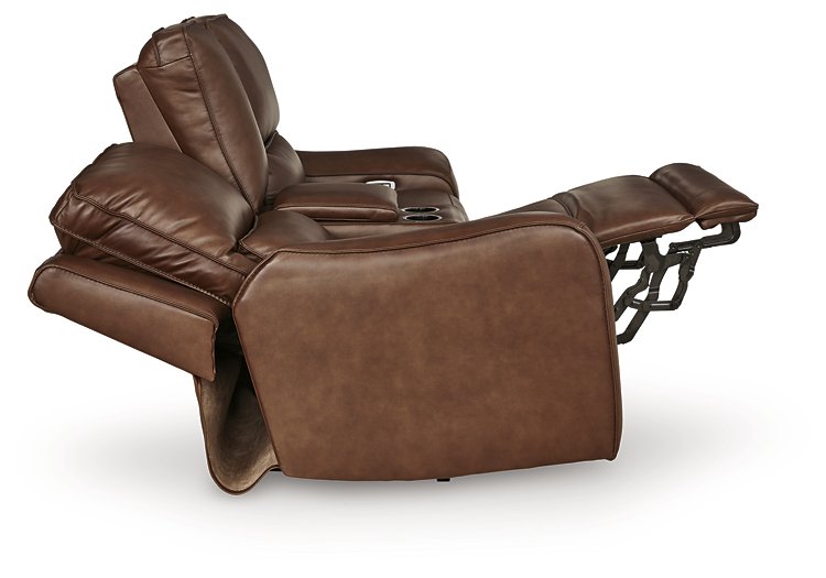 DeepWakes Power Reclining Loveseat with Console - MI Hometown Furnishings (MI)*