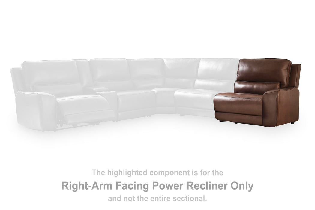 DeepWakes Reclining Sectional with Storage Console - MI Hometown Furnishings (MI)*