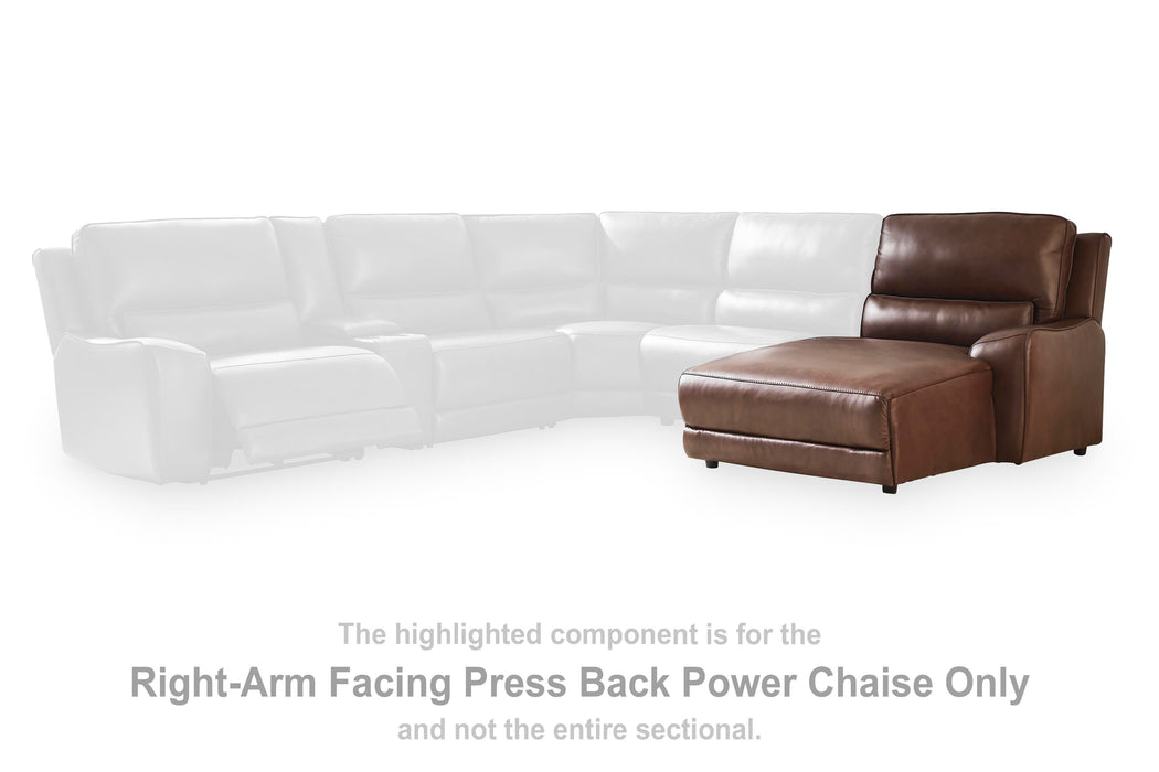 DeepWakes Power Reclining Sectional with Chaise - MI Hometown Furnishings (MI)*