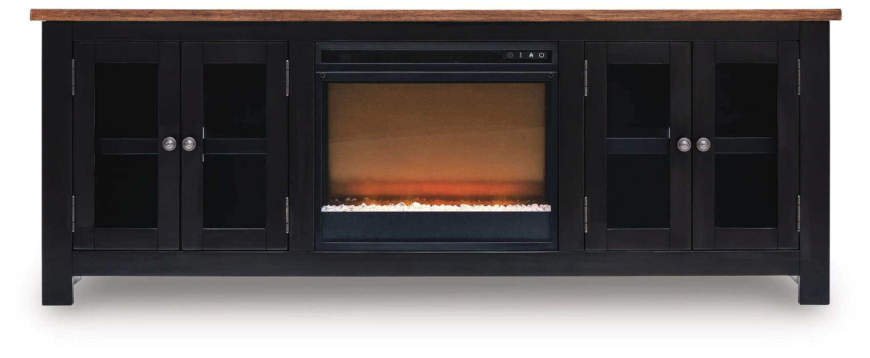 Wildenauer 76" TV Stand with Electric Fireplace - MI Hometown Furnishings (MI)*