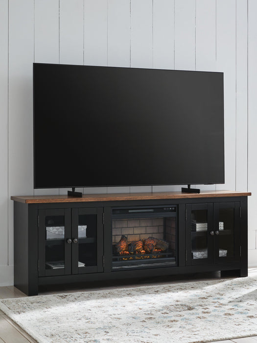 Wildenauer 76" TV Stand with Electric Fireplace - MI Hometown Furnishings (MI)*