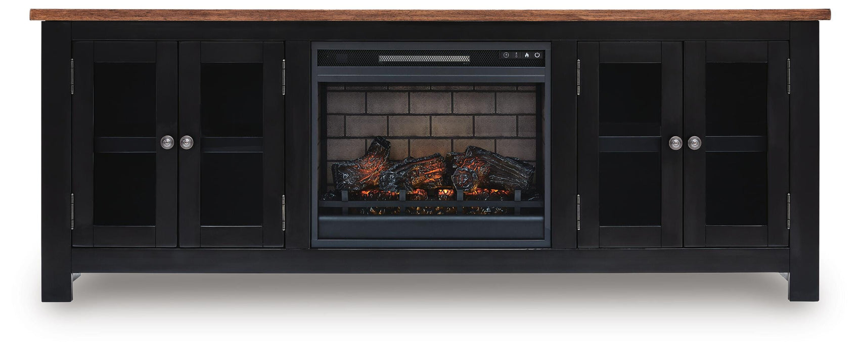 Wildenauer 76" TV Stand with Electric Fireplace - MI Hometown Furnishings (MI)*