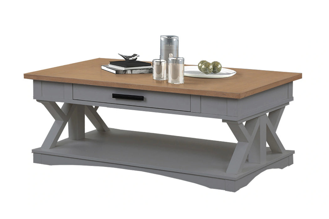 Parker House Americana Modern Cocktail Table with 2 Chairside Tables