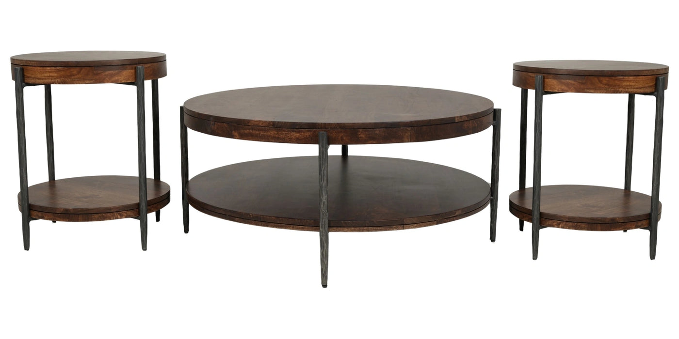 Parker House Bengal 41 Inch Round Cocktail Table with 2 End Tables