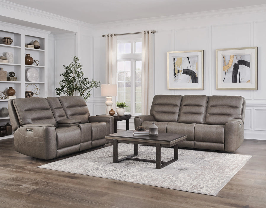 Parker Living Lawson - Sydney Brunette Power Zero Gravity Tilt Console Loveseat P2