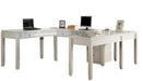 Parker House Boca 6-Piece U-Shaped Modular Desk Office in Cottage White