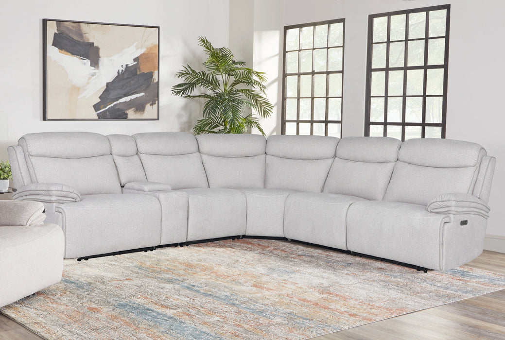 Parker Living Alpine - Airy Midnight 6 Piece Zero Gravity Power Reclining Sectional with Power Adjustable Headrests