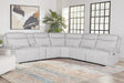 Parker Living Alpine - Airy Midnight 6 Piece Zero Gravity Power Reclining Sectional with Power Adjustable Headrests