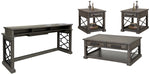 Parker House Sundance - Smokey Grey Cocktail Table with 2 End Tables and Console Table