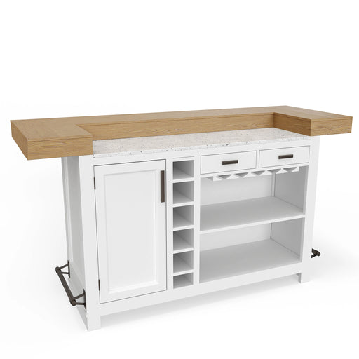 Parker House Americana Modern Dining 78 inch Bar with Quartz Insert