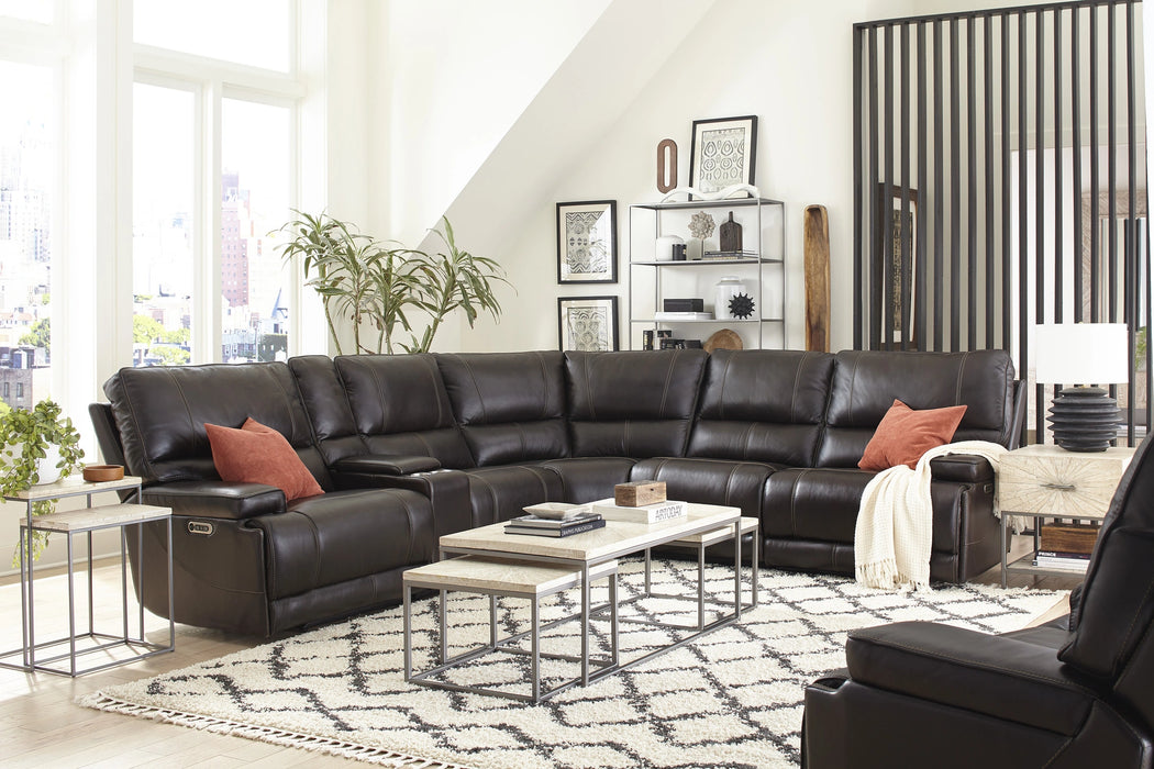Parker Living Whitman - Powered By Freemotion 6 Piece Modular Power Reclining Sectional with Power Adjustable Headrests