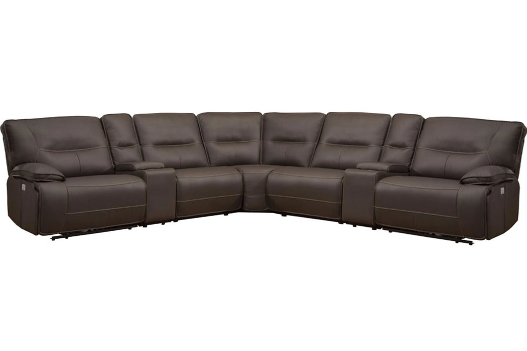 Parker Living Spartacus 7 Piece Modular Power Reclining Sectional with Power Adjustable Headrests