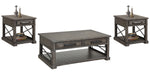 Parker House Sundance - Smokey Grey Cocktail Table with 2 End Tables