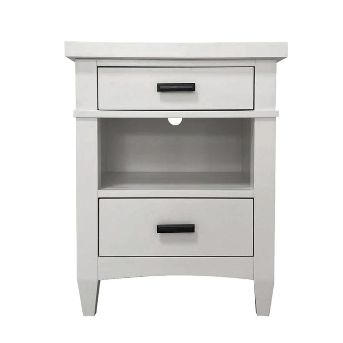 Parker House Americana Modern Bedroom Queen Shelter Bed 2 Nightstands Dresser with Mirror and Chest