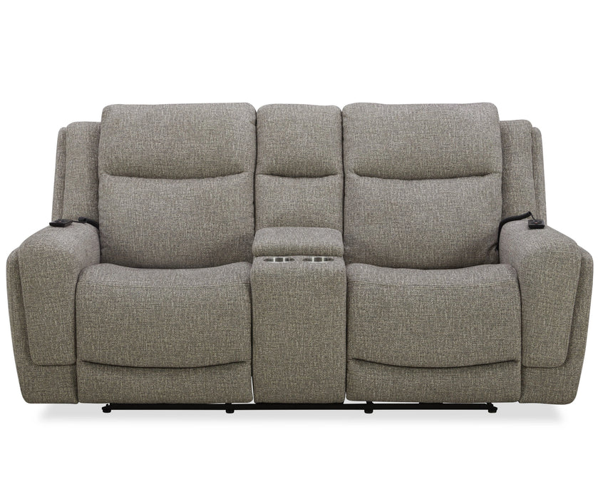 Parker Living Penfield - Frappe Zero Gravity Power Reclining Console Loveseat with Heat Massage and Speaker P3
