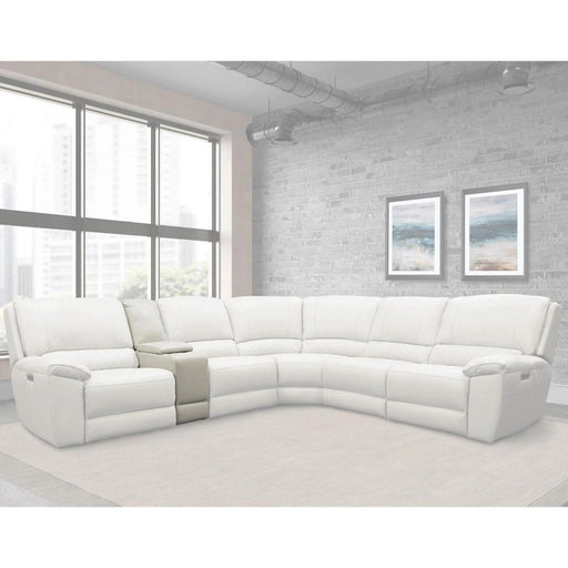 Parker House Scott Power Entertainment Console in Alabaster