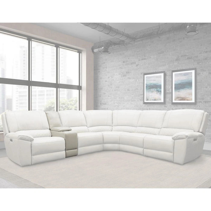 Parker House Scott Power Entertainment Console in Alabaster