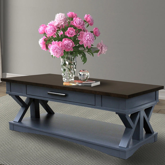 Parker House Americana Modern Cocktail Table with 2 Chairside Tables