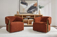 Parker Living Finley Swivel Accent Chair Two Pack